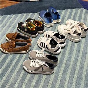 Toddler boys size 10 sneaker shoes lot. Adidas, polo, Old Navy and carters